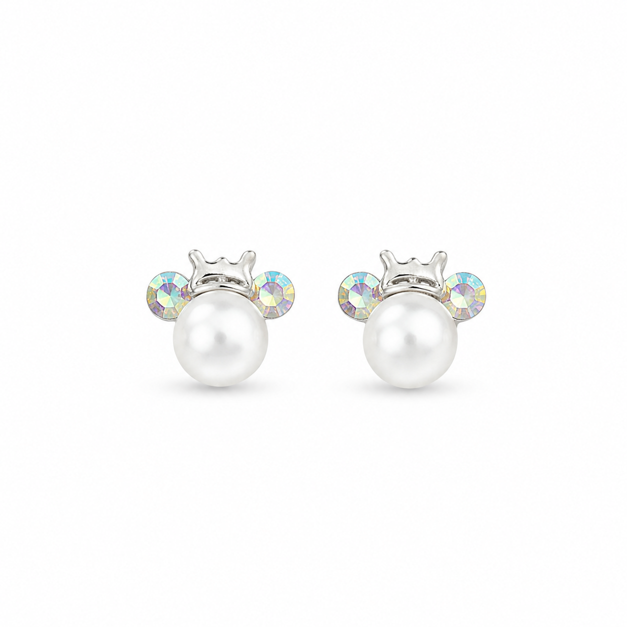 👑 Little Princess Pearl Earrings 925 Sterling Silver-7mm