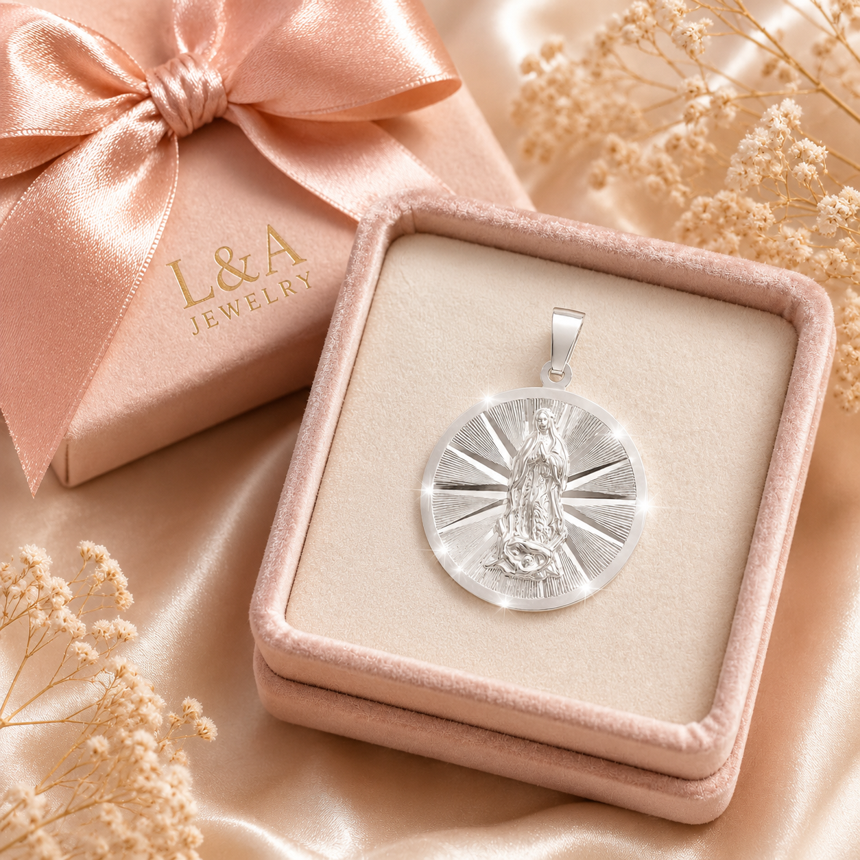 Guadalupe Radiance Pendant 925 Sterling Silver -32 mm