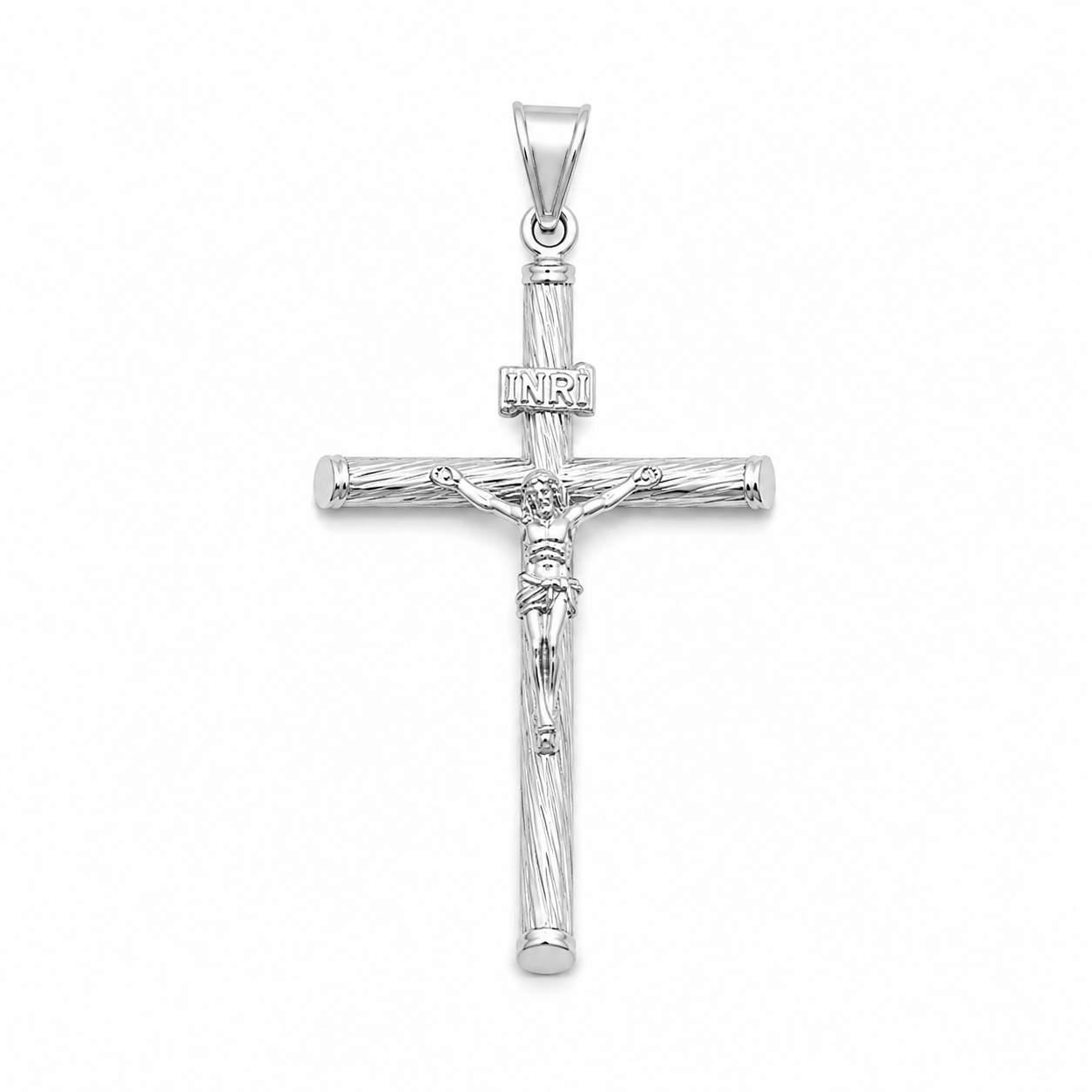 Eternal Faith Crucifix Pendant – Sterling Silver 925-50mm