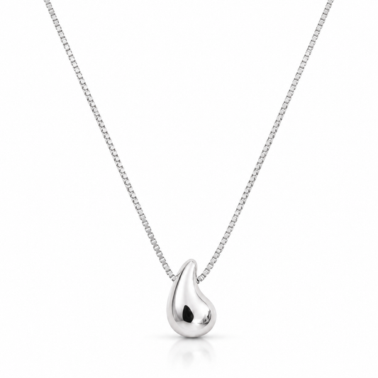 Silver Drop Necklace -925 Sterling Silver