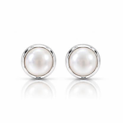 Pearl Stud Earring - Sterling Silver 925- 6.5mm