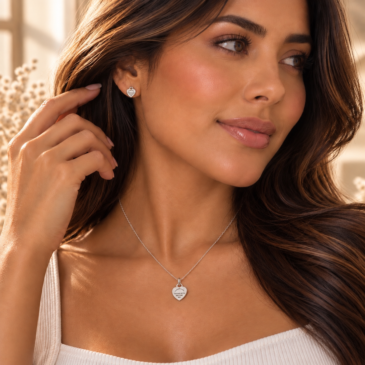Petite Love Set Earring & Pendant -925 Sterling Silver 10mm -15mm