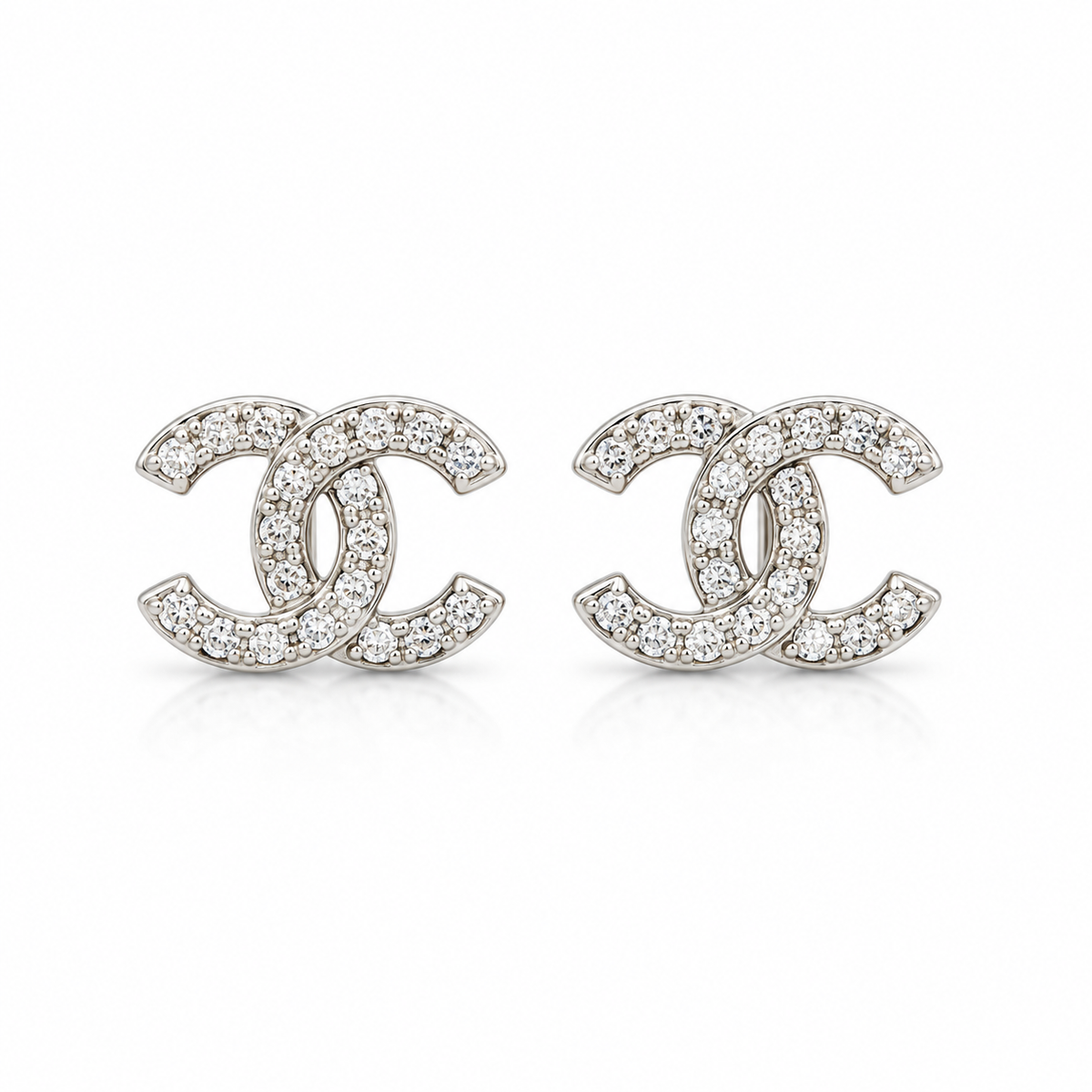 Silver Glam Studs - 925 Sterling Silver-8.5mm