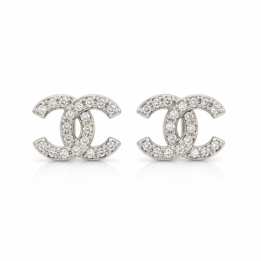 Silver Glam Studs - 925 Sterling Silver-8.5mm