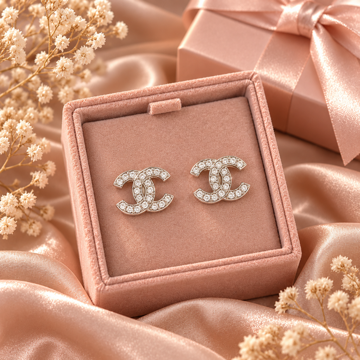 Silver Glam Studs - 925 Sterling Silver-8.5mm