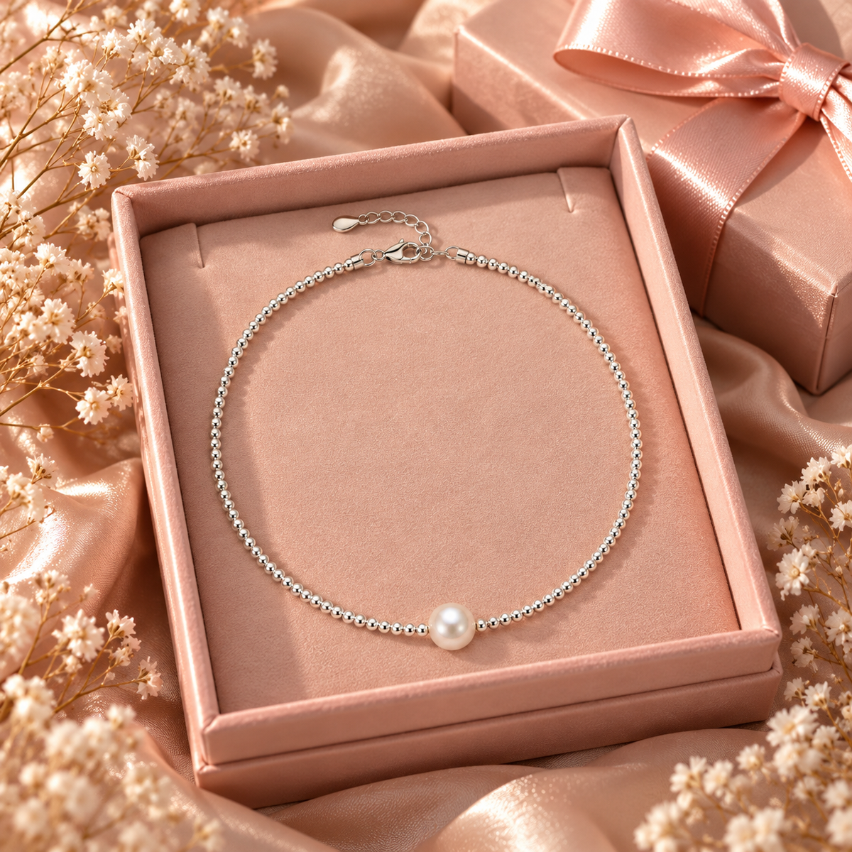 Radiant Pearl Bracelet | 925 Sterling Silver - 8”
