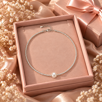 Radiant Pearl Bracelet | 925 Sterling Silver - 8”