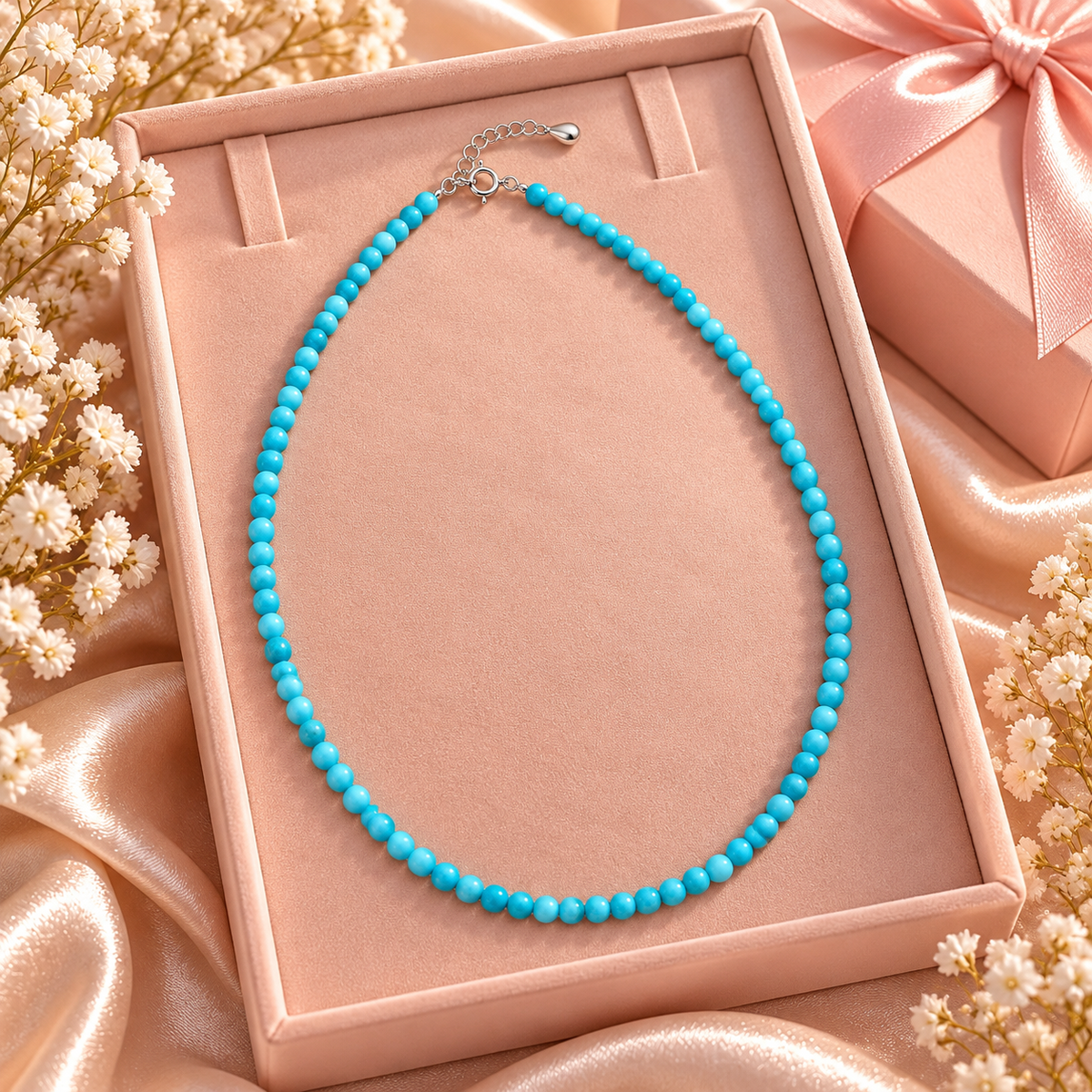 Turquoise Belle Necklace | 925 Sterling Silver - 18” - 4mm