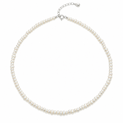 Carla Pearl Necklace | 925 Sterling Silver- 18” - 3.5mm
