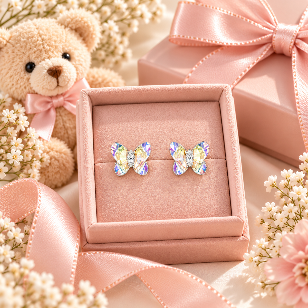 Butterfly Stud Earring | 925 Sterling Silver- 7mm