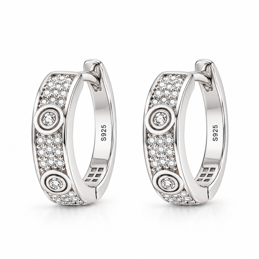 Bella Shine Hoops | 925 Sterling Silver -18mm