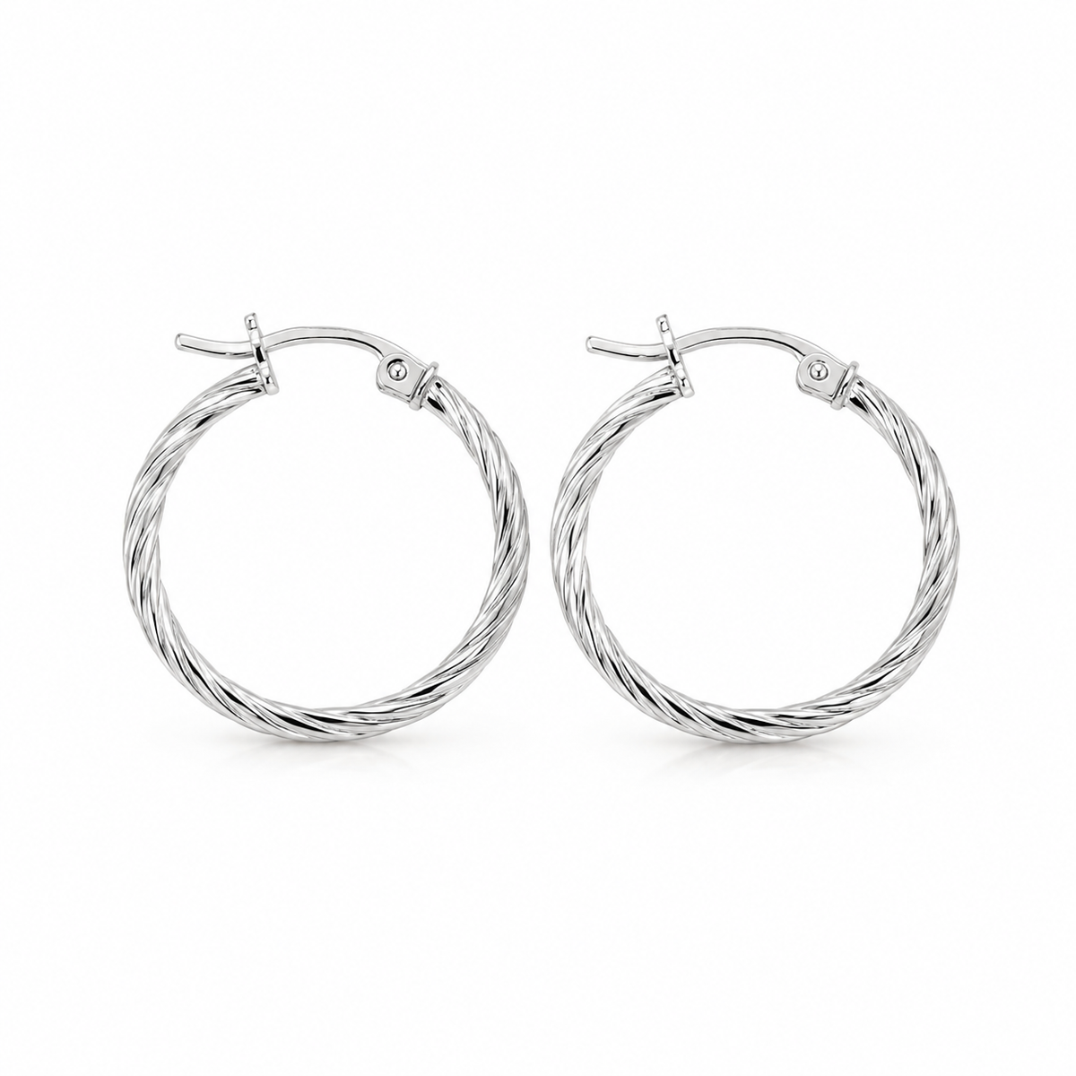 Aurora Twist Hoops – Sterling Silver 925 - 14mm