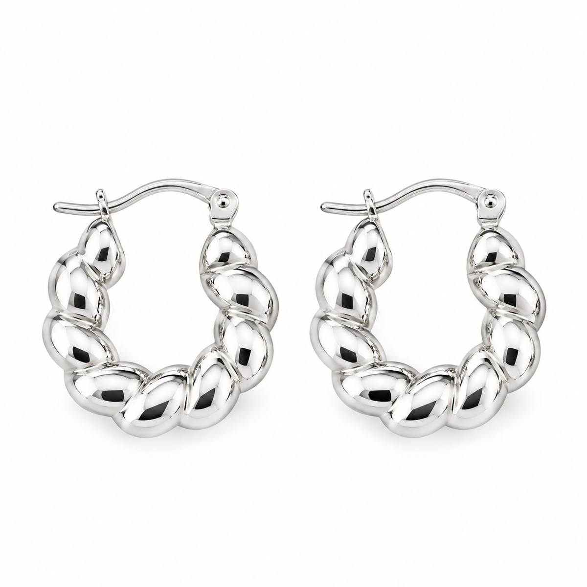 Alessia Twist Hoops | 925 Sterling Silver-24mm