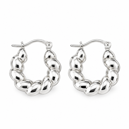 Alessia Twist Hoops | 925 Sterling Silver-24mm