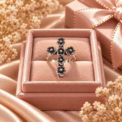Eternal Bloom Ring | 925 Sterling Silver - Adjustable