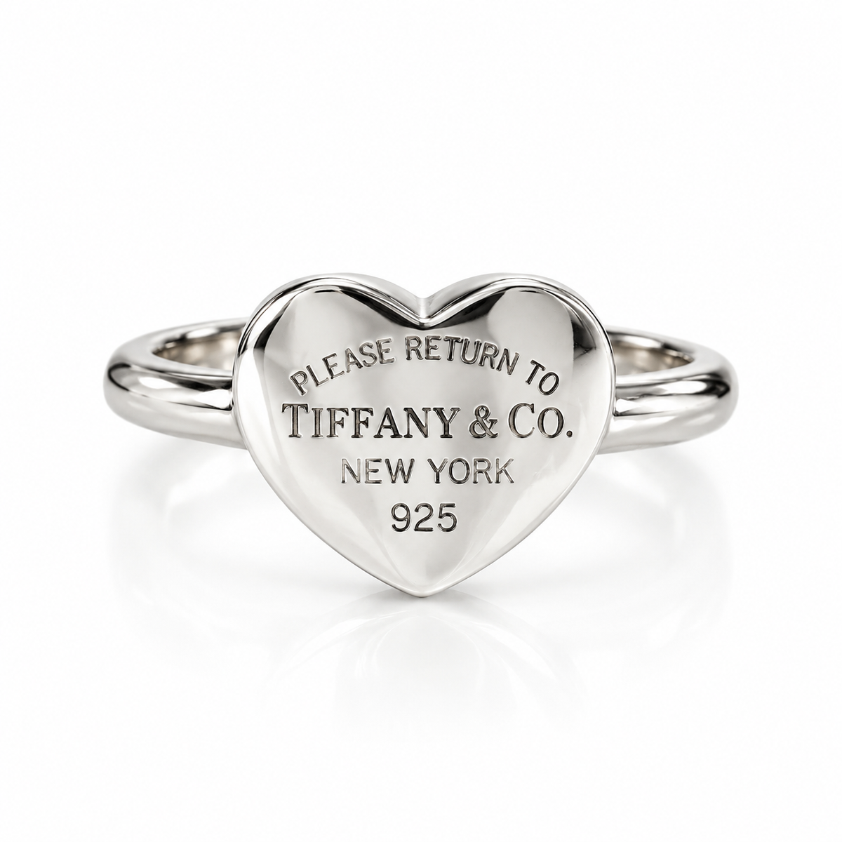 Love Heart Ring | 925 Sterling Silver- 10mm - 6.5