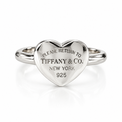 Love Heart Ring | 925 Sterling Silver- 10mm - 6.5