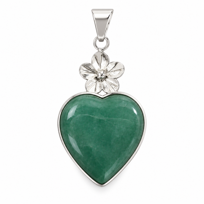 Blooming Heart Pendant | 925 Sterling Silver - 47mm